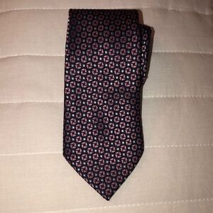 DuPont Teflon Teen Young Child Neck Clip On Textured Tie Navy Pink White